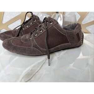 Timberland Women Oxford Sneakers Shoes Suede Leather 8.5 M Brown Mesh Lace Up